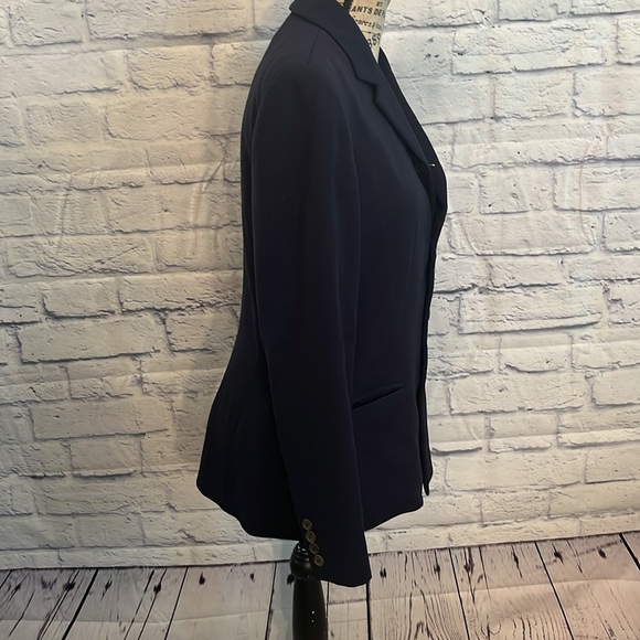 Vintage Ralph Ralph Lauren Blazer Navy Blue 100% Wool Size 8 1990’s - Picture 6 of 12